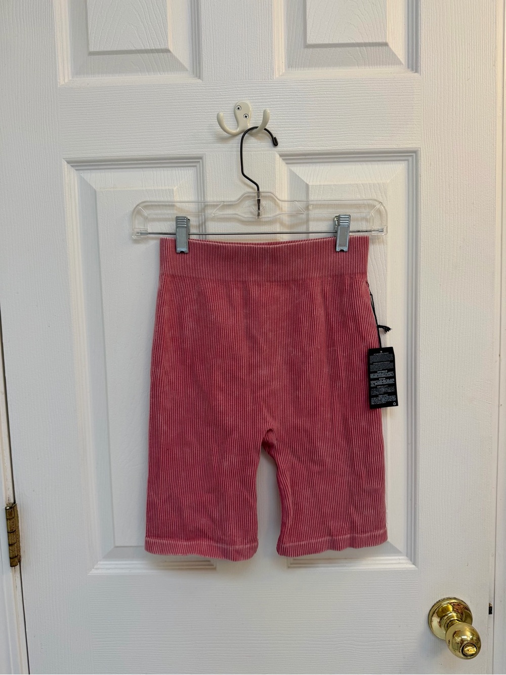 Forever 21 Women’s Ribbed High Waisted Biker Shorts - Dusty Rose